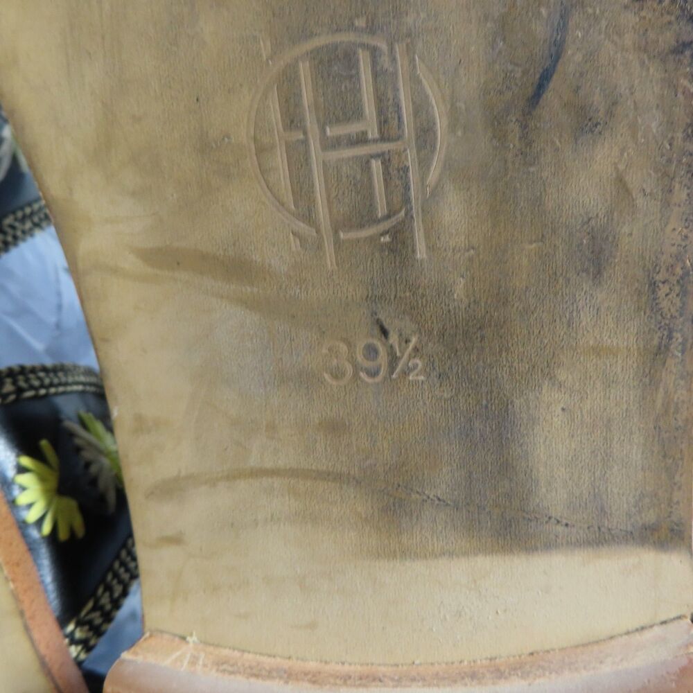 House of Harlow 1960 Leather Gladiator Sandals Lace Up Boho Raffia 39.5 US 9.5‎ - Picture 12 of 12